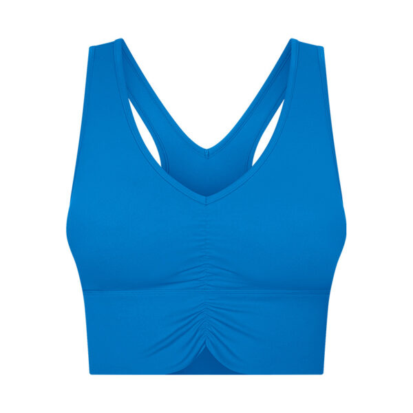 Y-back blue sports bra