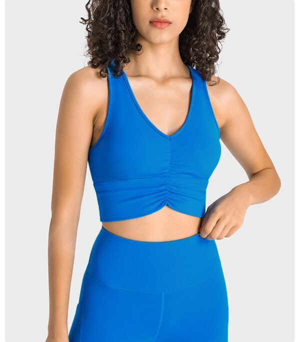 Y-back blue sports bra - Image 2