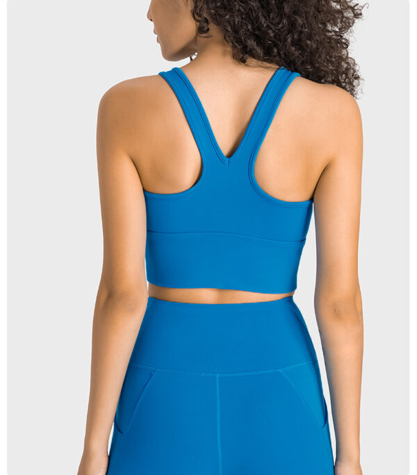 Y-back blue sports bra - Image 3
