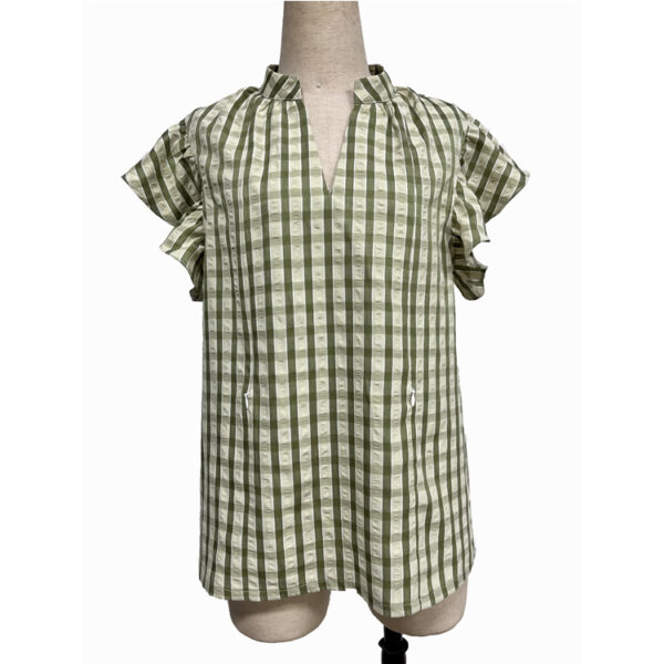 Custom Ruffle Sleeve Breastfeeding Blouse