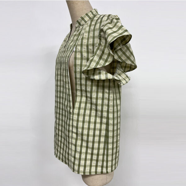 Custom Ruffle Sleeve Breastfeeding Blouse - Image 2