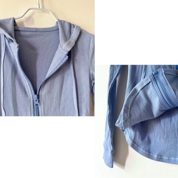 Ribbed Athleisure Zip-up Jacket - Image 3