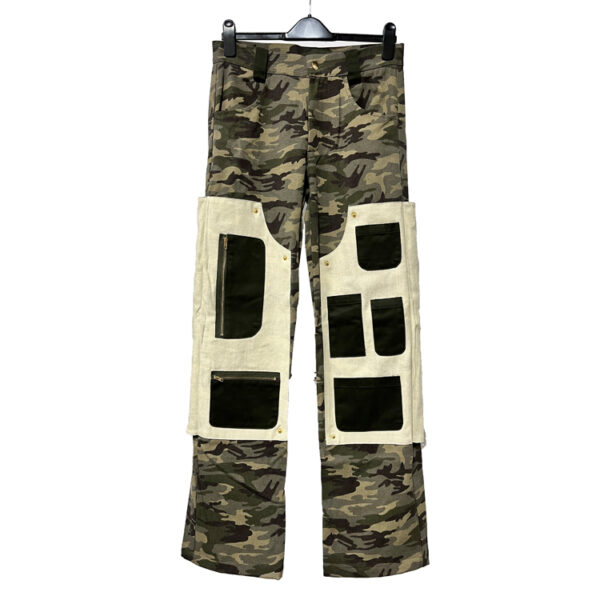 Customized Camo Trouser Paneled Cargo Pants