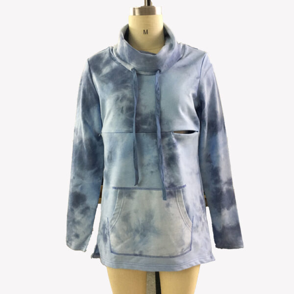 Custom Tie-Dye Cowl Neck Nursing Sweatshirts