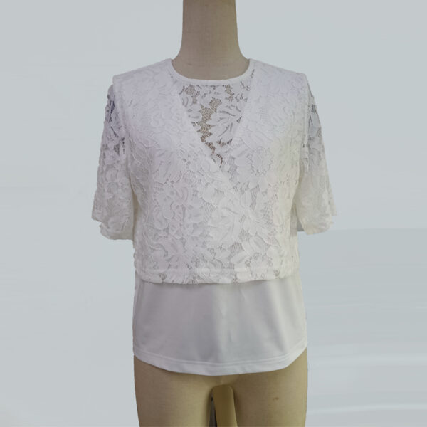 Short Sleeve Lace Tops