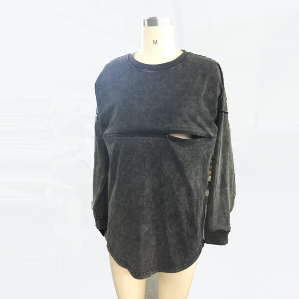 Custom Made Acid Washed Long Sleeve T-shirt - Image 2