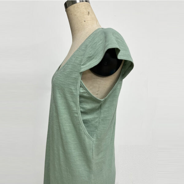 Custom Cap Sleeve Nursing Long Dress - Image 3