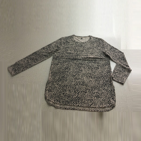 Custom Leopard Long Sleeve Nursing Tunic Tops