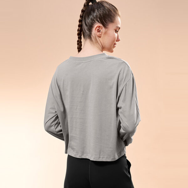 Custom Pima Cotton Poncho Style Long Sleeve Tee - Image 2